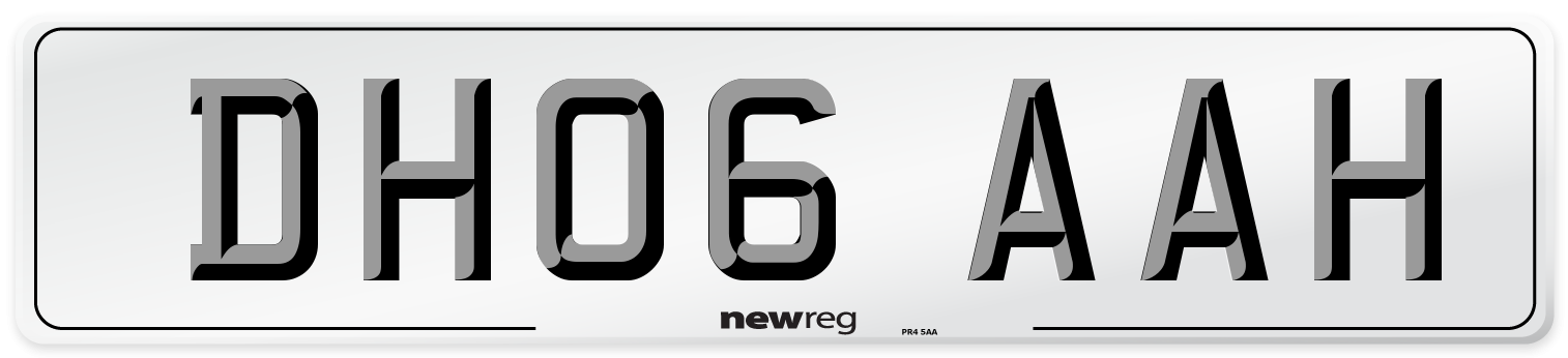 DH06 AAH Number Plate from New Reg